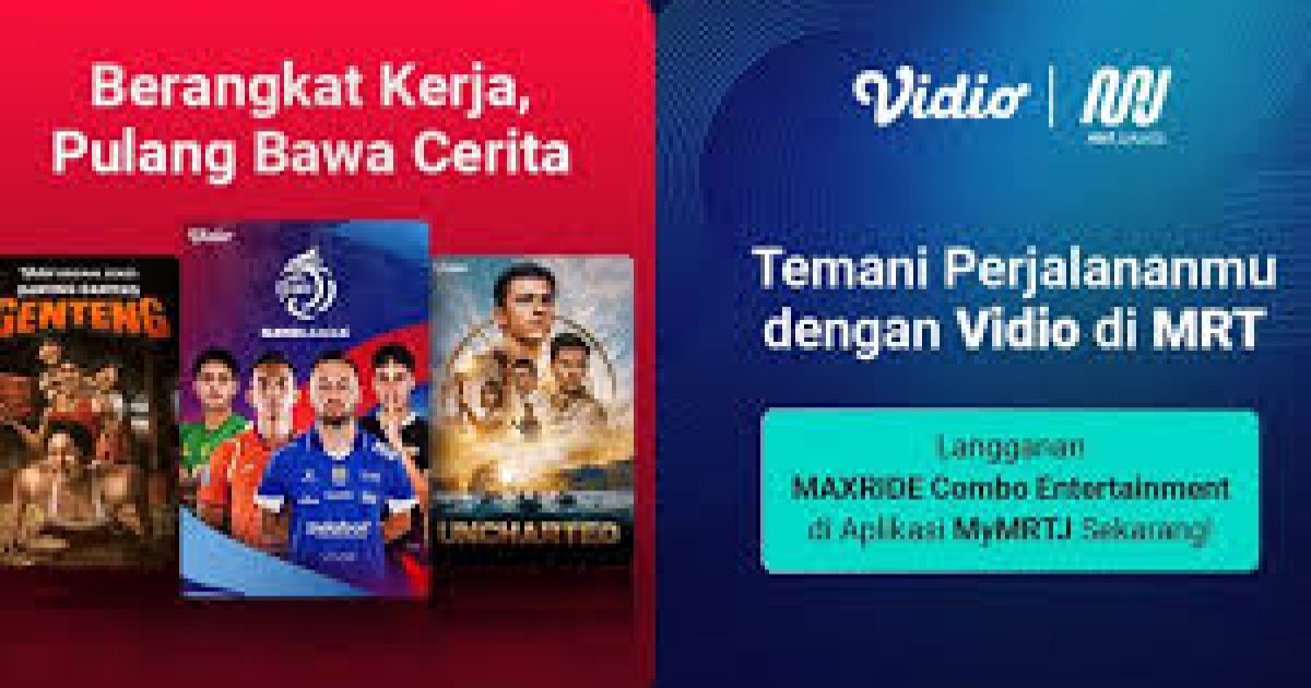 MRT Jakarta Gandeng Vidio, Hadirkan Paket Langganan Hiburan Digital Premium untuk Penumpang