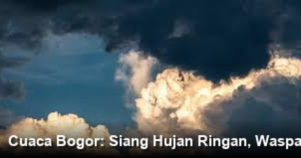 Cuaca Bogor: Siang Hujan Ringan, Waspada Dampak Aktivitas Ekonomi Lokal