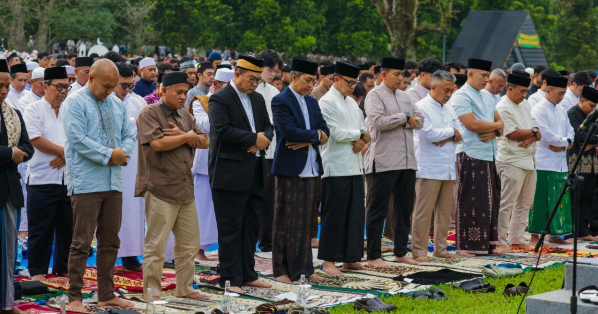 Gema Takbir Mendayu, Salat Idulfitri di Kebun Raya Bogor Berlangsung Khidmat