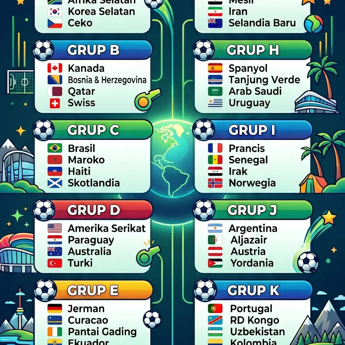 FIFA Finalisasi Struktur Grup Piala Dunia 2026: Era Baru 48 Negara Dimulai