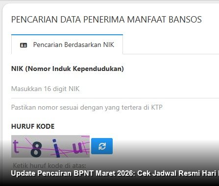 Update Pencairan BPNT Maret 2026: Cek Jadwal Resmi Hari Ini!