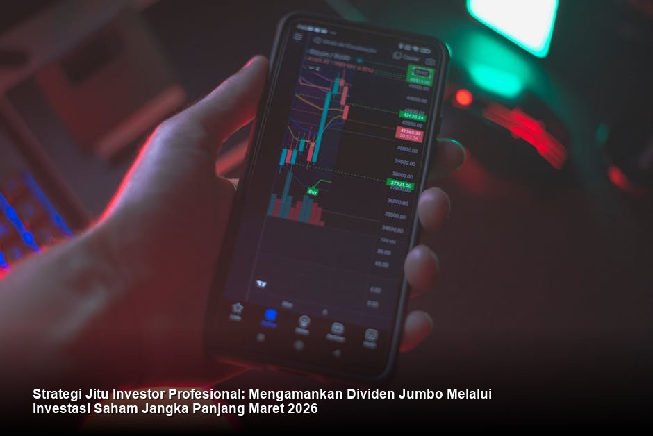 Tampilan grafik lilin (candlestick) saham berwarna hijau yang menunjukkan tren kenaikan stabil di atas rata-rata pergerakan harga (MA) yang modern.